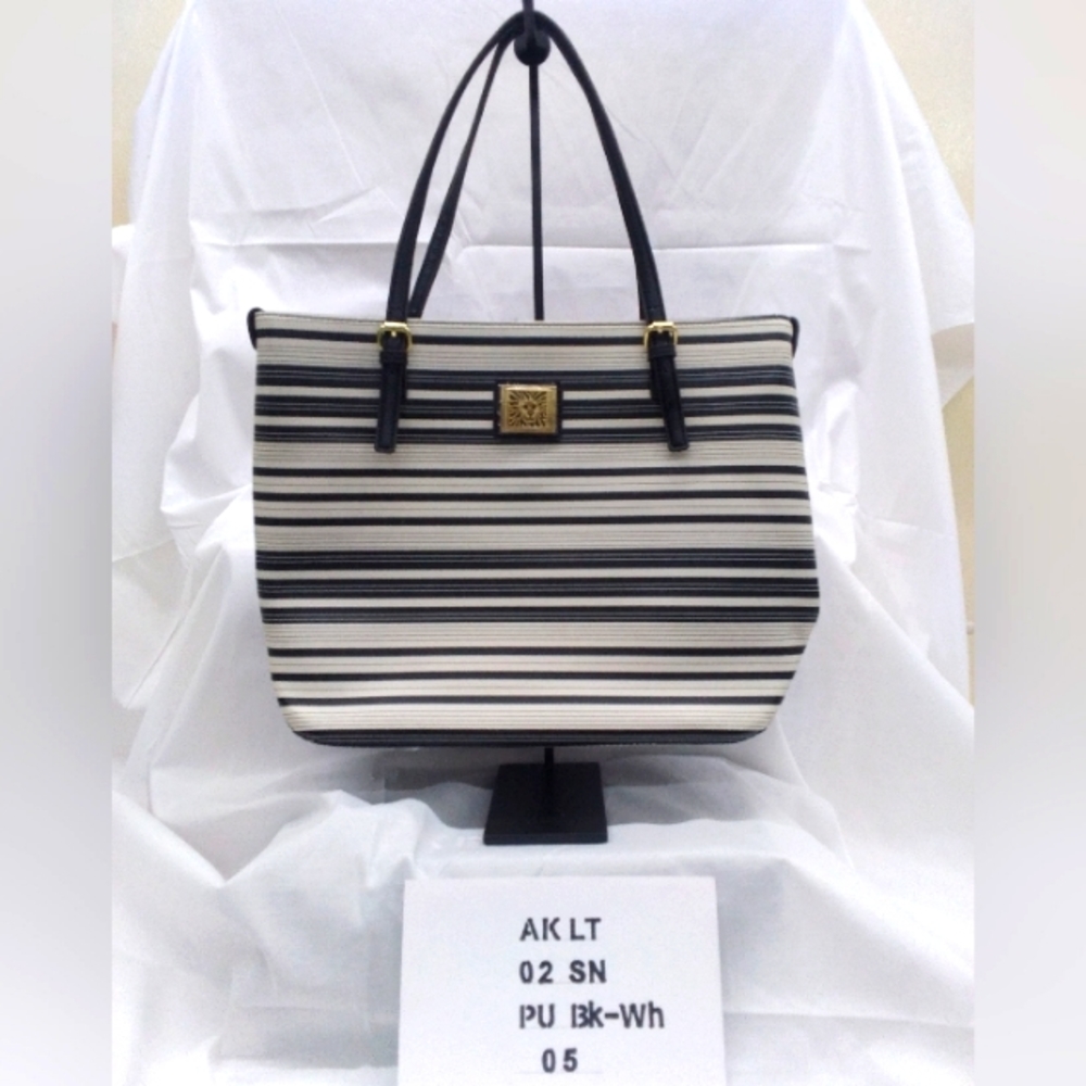 Anne Klein's Ebony and Ivory Two-Handle Purse